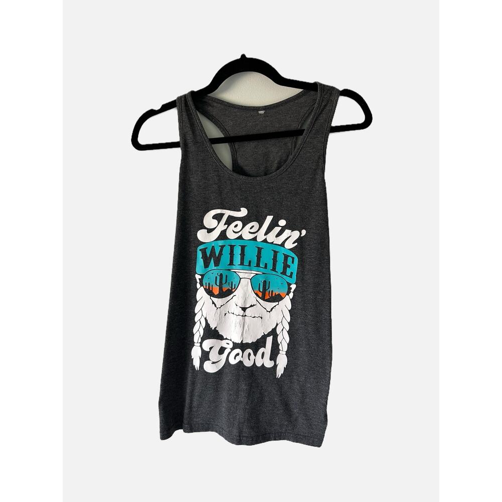 Feeling Willie Good Graphic Gray Tank Small